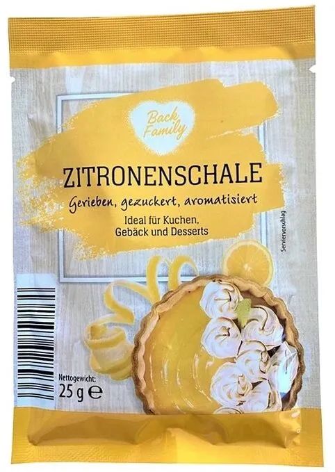 Zitronenschale gerieben