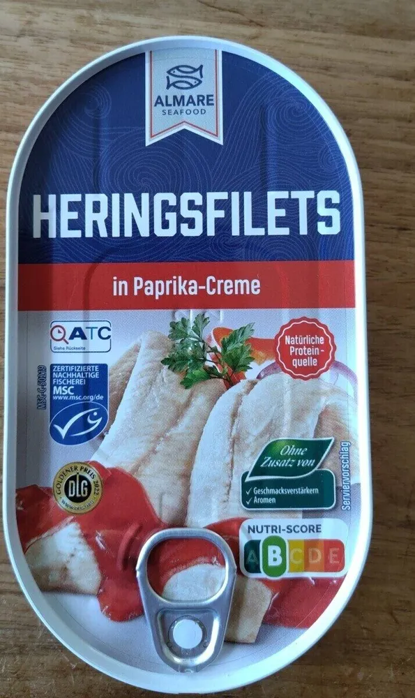 Heringsfilets in Paprika-Creme