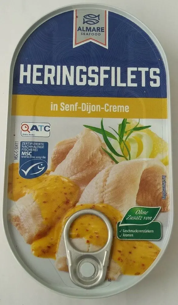 Heringsfilets in Senf-Dijon-Creme