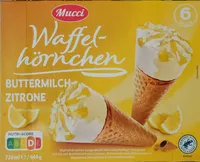 Waffelhörnchen - Buttermilch-Zitrone