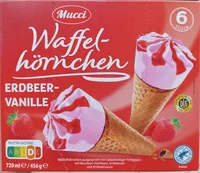 Waffelhörnchen Erdbeer-Vanille