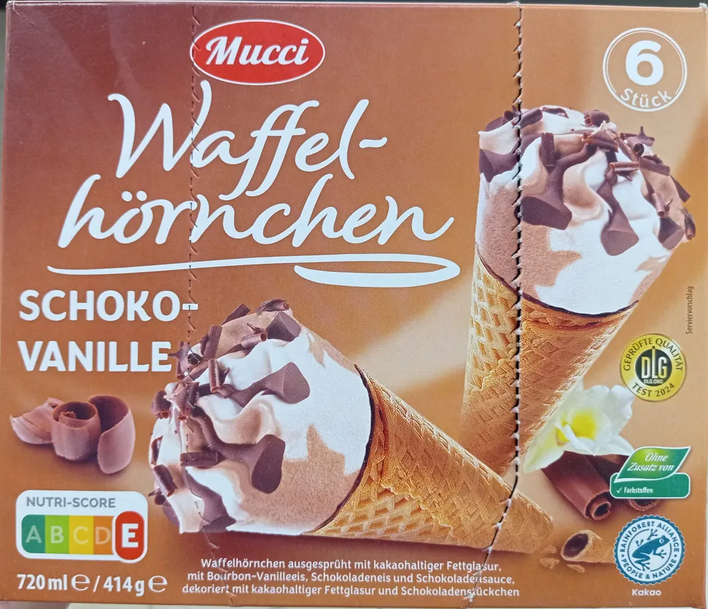 Waffel-Hörnchen - Schoko-Vanille