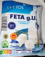 ALDI KÄSE LYTTOS Griechischer Feta Original griechisch hergestellt aus Schafs- und Ziegenmilch; mind. 45 % Fett i. Tr. 2.49€ 200-g-Packung 1kg 12.45€