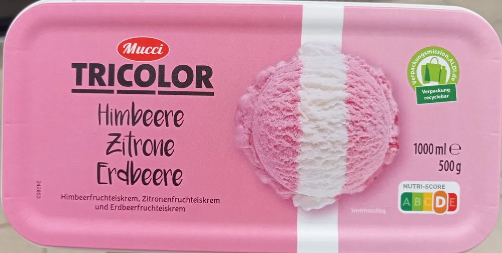 Eisschale Tricolor - Himbeere Zitrone Erdbeere