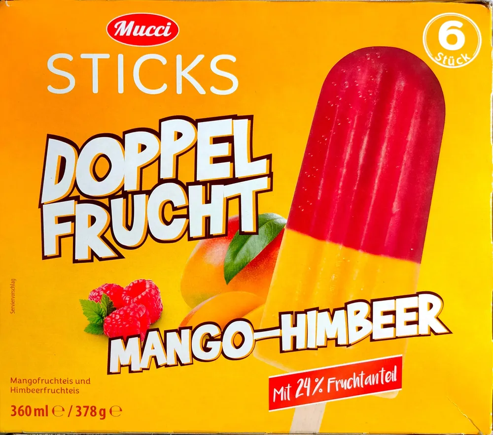 Doppelfrucht Sticks - Mango-Himbeer