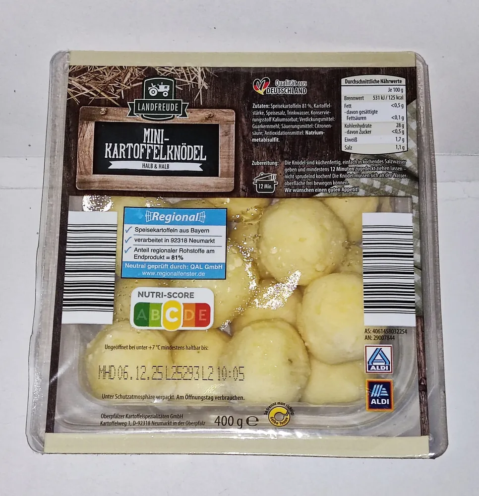 Mini-Kartoffelknödel halb & halb