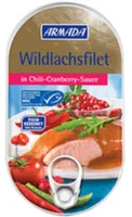 Wildlachsfilet in Chili-Cranberry-Sauce