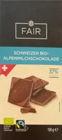 Schweizer Bio-Alpenvollmilchschokolade