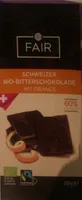 Schweizer Bio-Bitterschokolade mit Orange