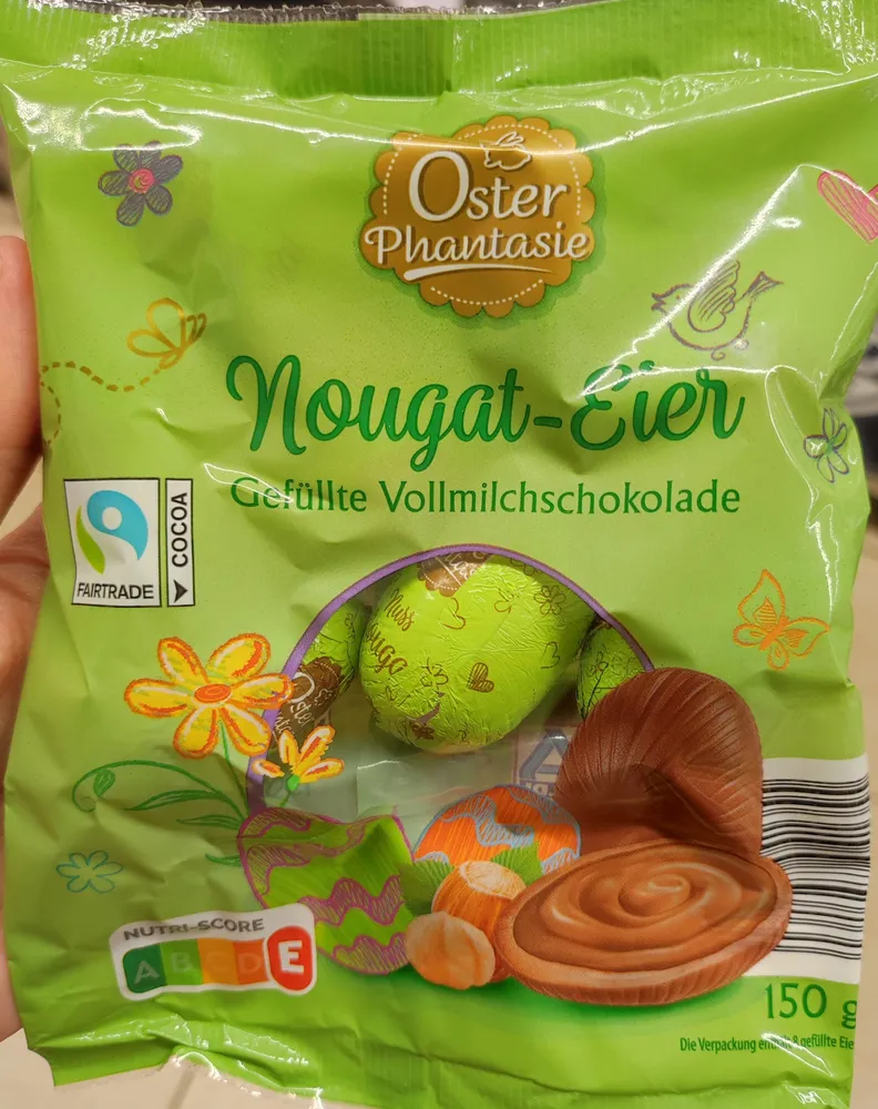 Nugat-Eier - Vollmilchschokolade