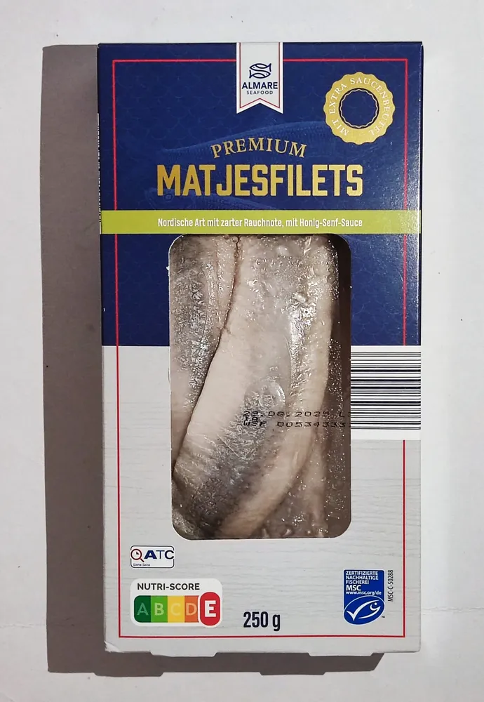 Matjesfilets mit Honig-Senf-Sauce