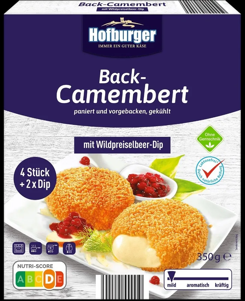 Back-Camembert mit Wildpreiselbeer-Dip