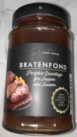 ALDI GOURMET FINEST CUISINE Tafelfertiger Fond  RIND Braten-Fond (mit Rind- & Kalbfleisch)  1.39€ 400-ml-Glas Liter 3.48€