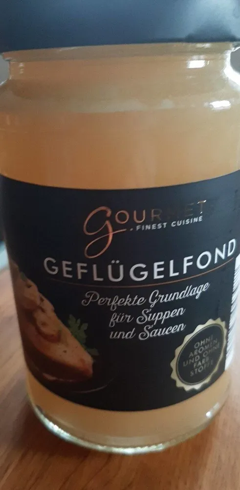 ALDI GOURMET FINEST CUISINE Tafelfertiger Fond Geflügelfond 1.39€ 400-ml-Glas Liter 3.48€