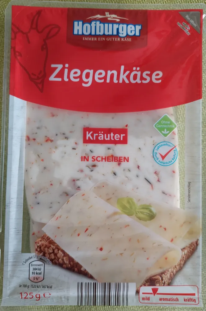 Ziegenkäse in Scheiben - Paprika-Kräuter