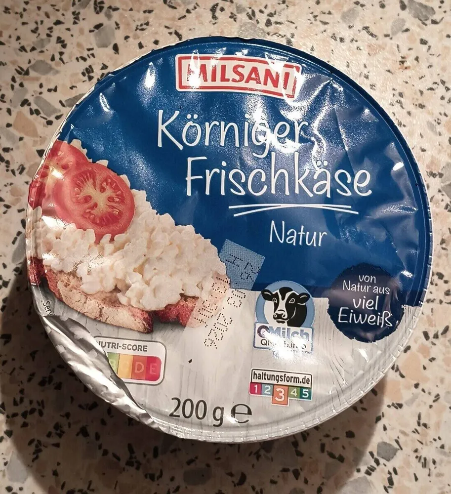 Körniger Frischkäse, Halbfettstufe