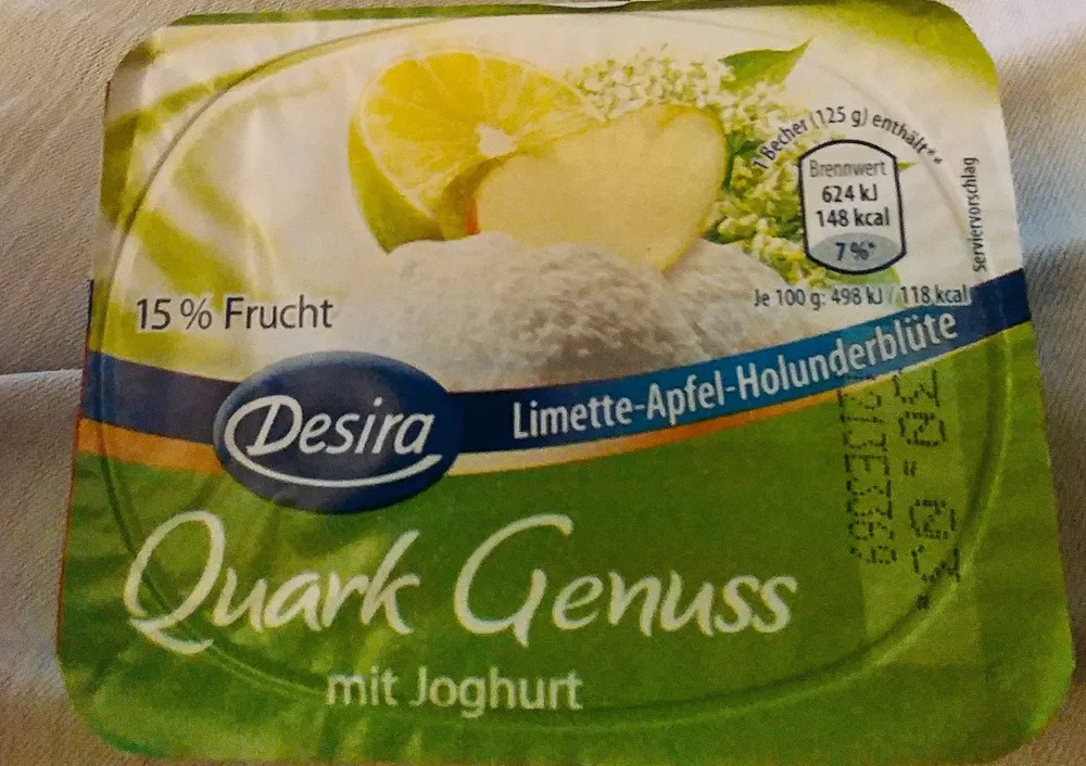 Quark-Genuss - Limette-Apfel-Holunderblüte