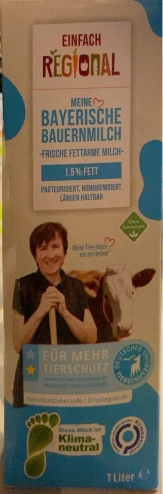 Bayerische Bauernmilch 1,5% Fett