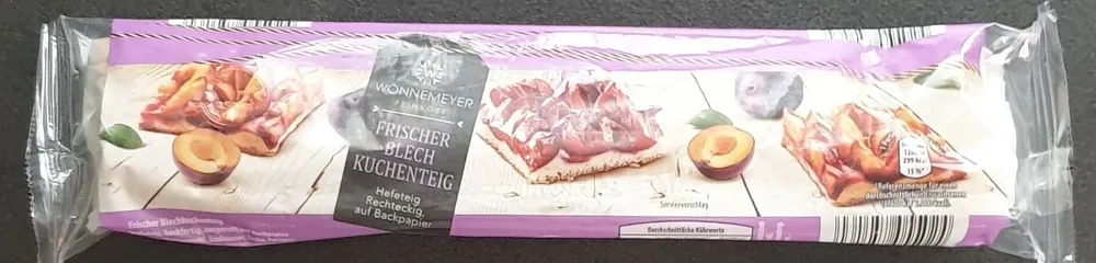 Frischer Blechkuchenteig