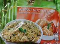 Instant nudeln mit Garnelen