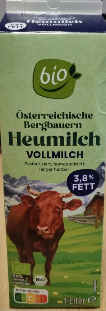 Frische Bergbauern Heumilch