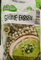 Grüne Bio-Erbsen