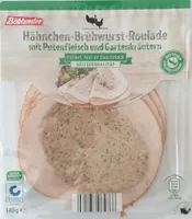 Hähnchen-Brühwurst-Roulade frittiert