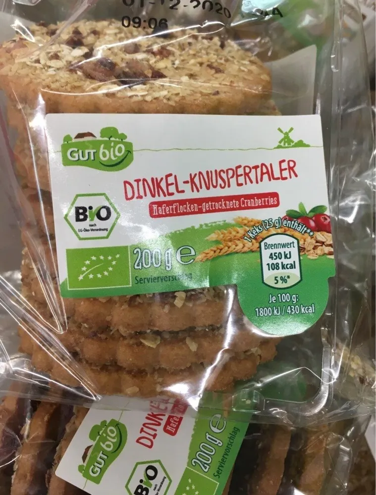Galletas eco cranberries