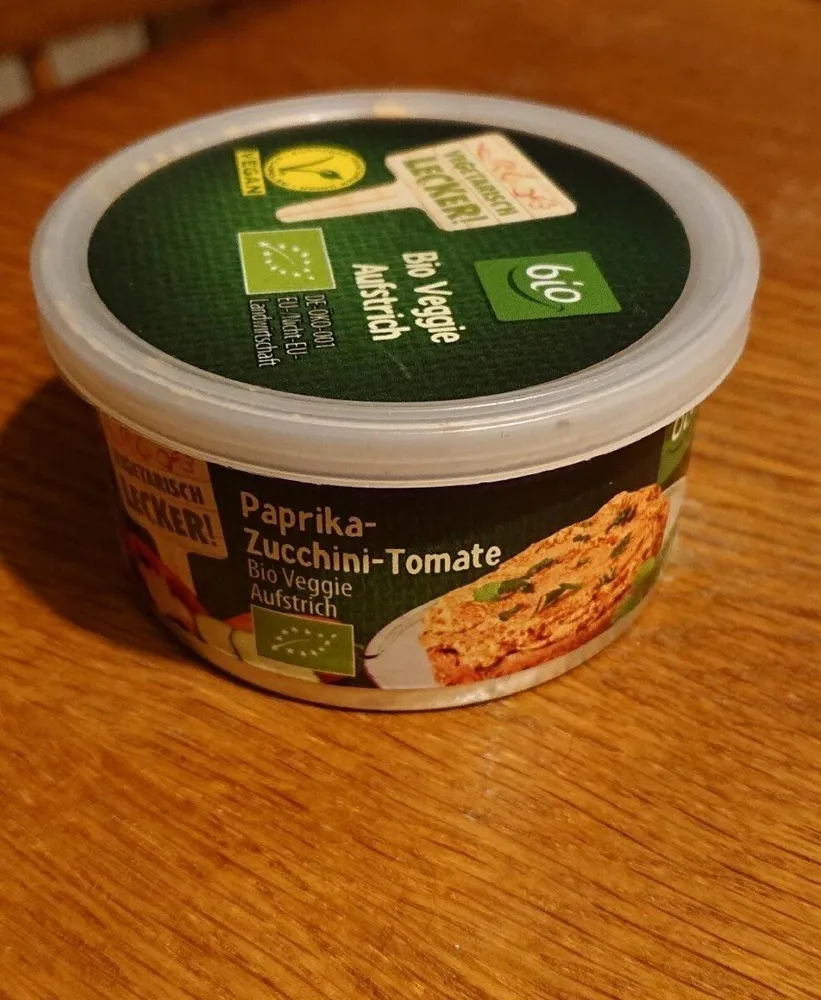 Vegane Bio Pastete Paprika-Zucchini-Tomate