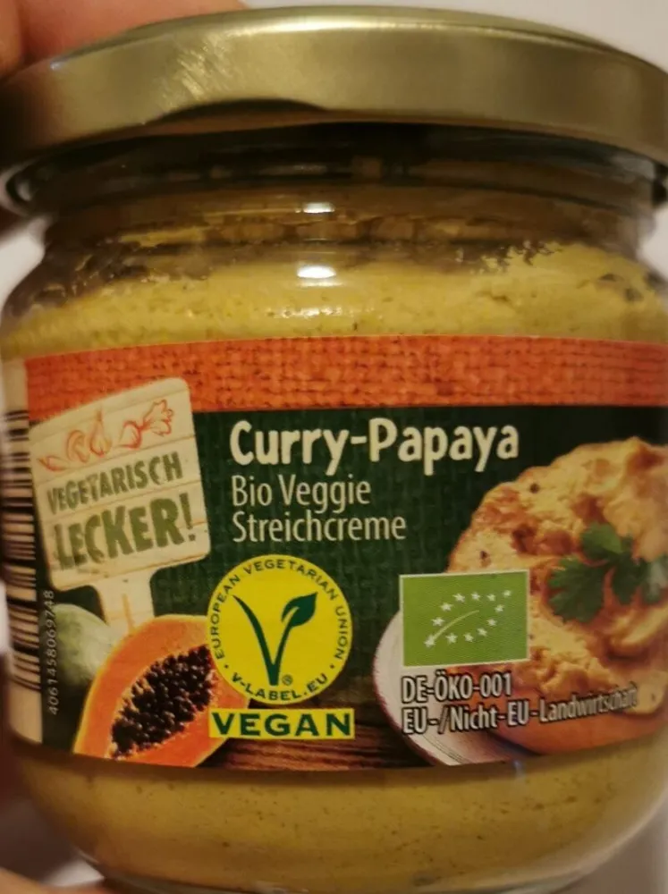 Brotaufstrich Curry-Papaya