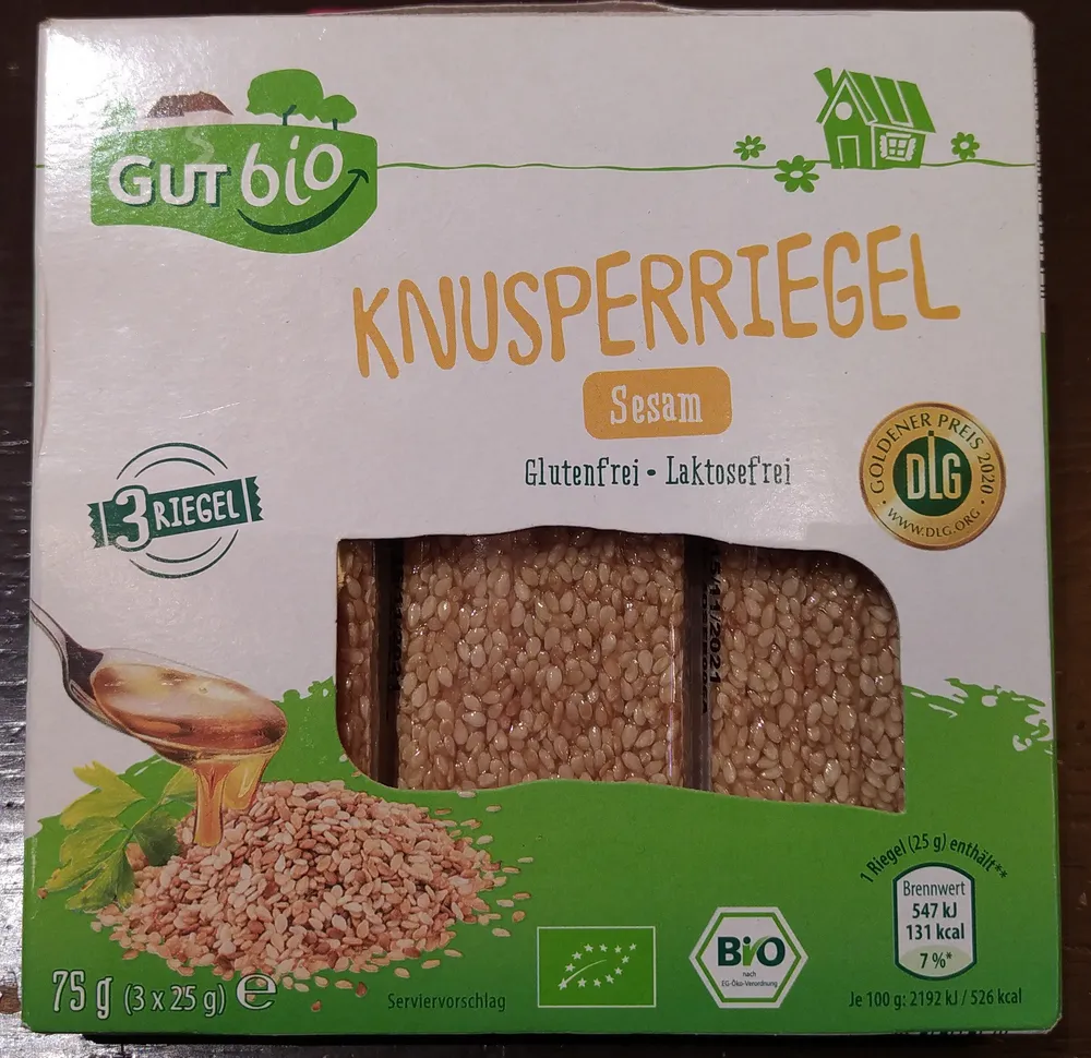 Bio-Knusperriegel - Sesam