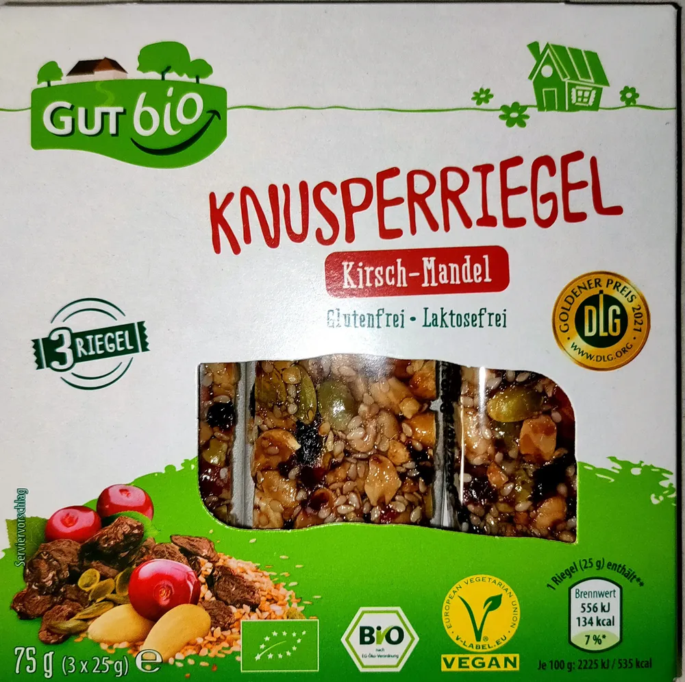 Knusperriegel Kirsch-Mandel