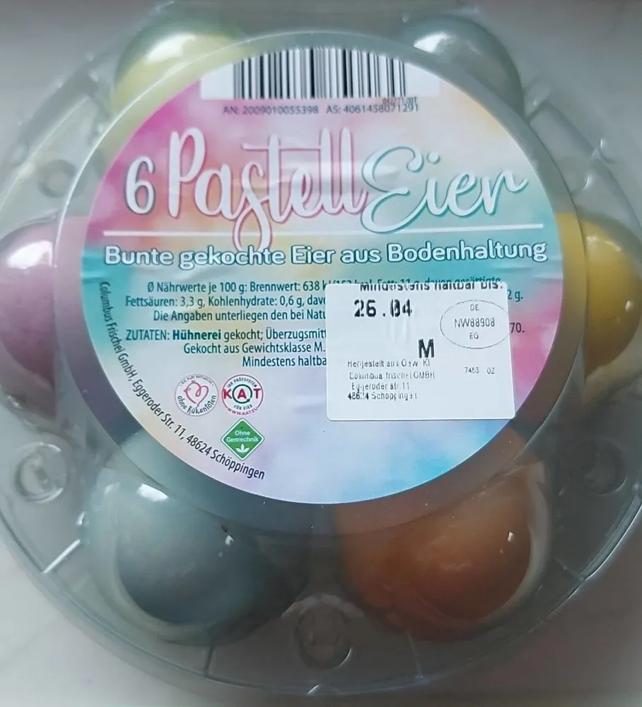 6 Pastell Eier
