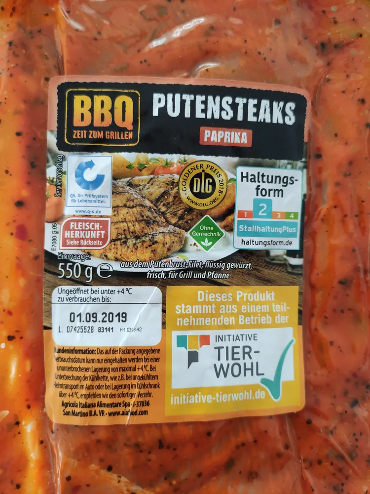 Putensteaks Paprika