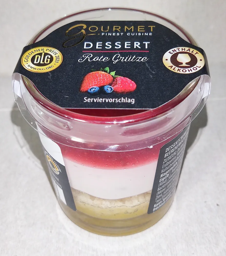 Dessert im Gläschen - Rote Grütze