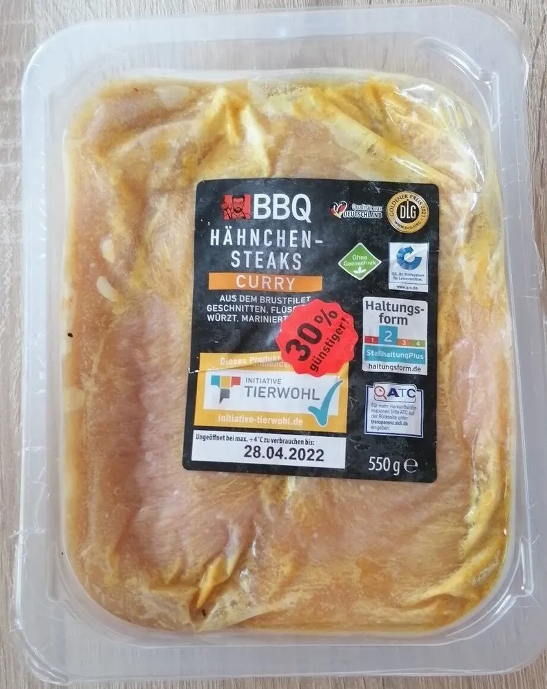 Hähnchensteaks curry