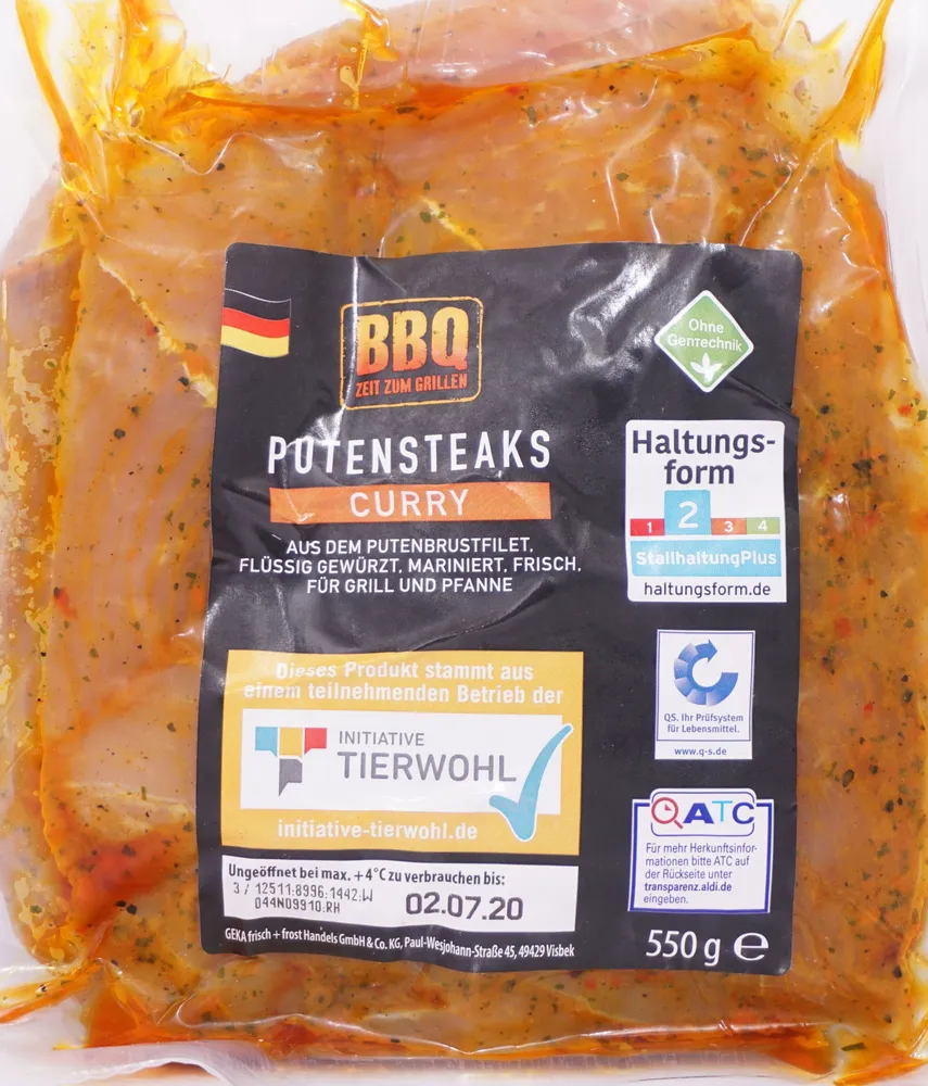 Putensteaks Curry