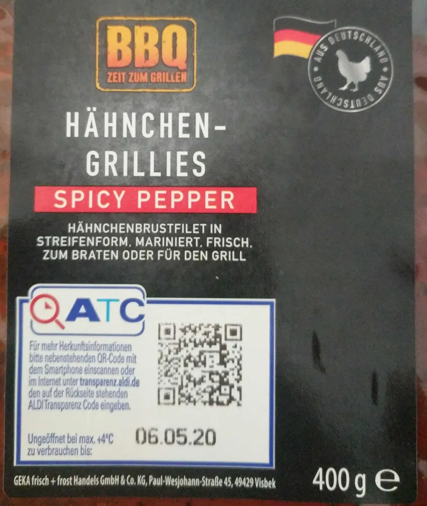 Hähnchen-Grillies Spicy Pepper
