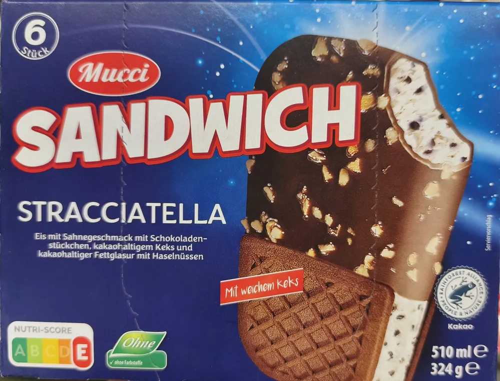 Eis-Sandwich - Stracciatella