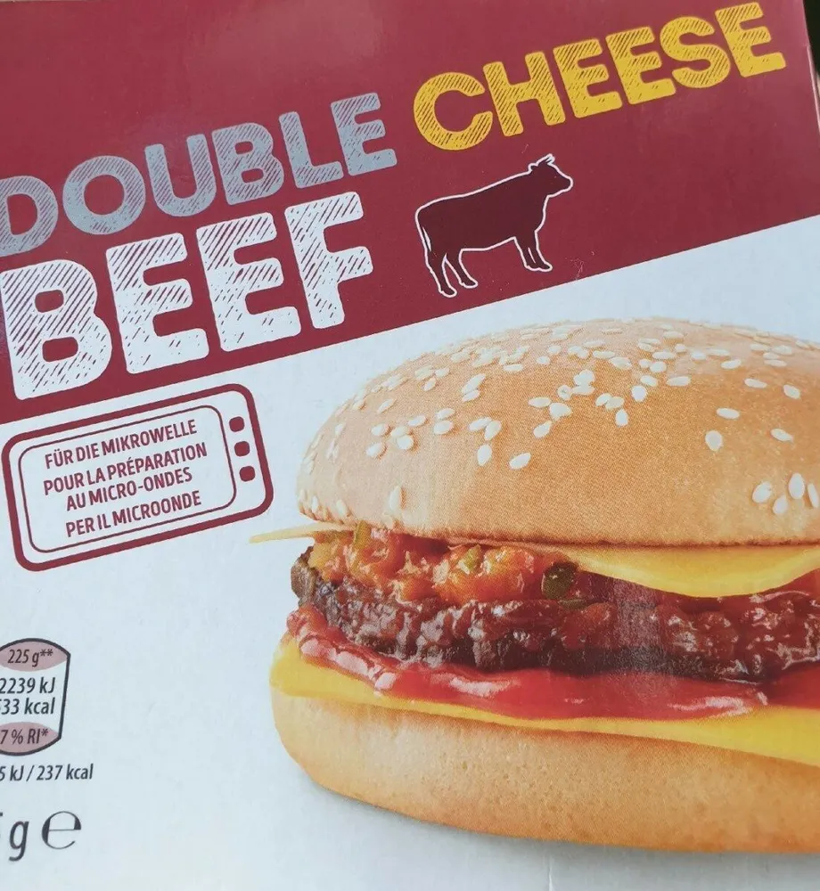 Double cheese burger beef