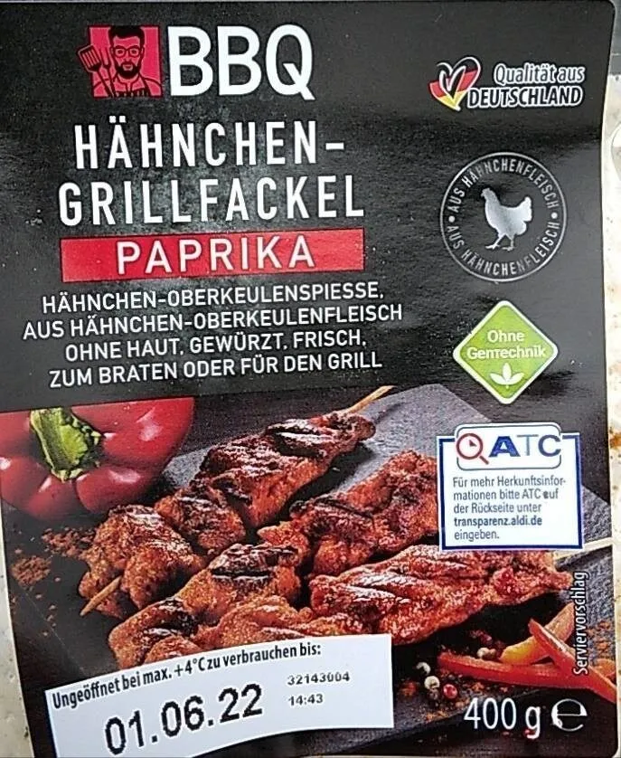 Hähnchen-Grillfackel Paprika