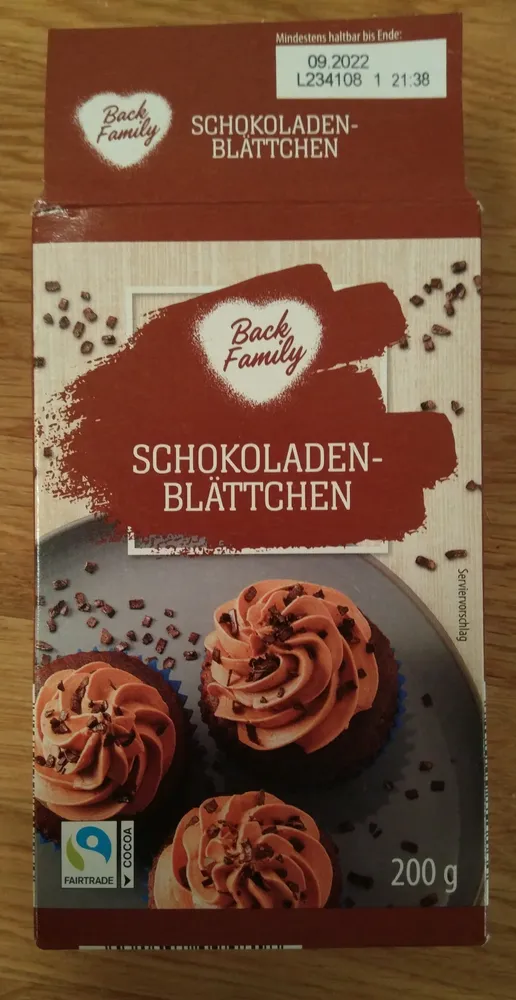 Schokoladenblättchen