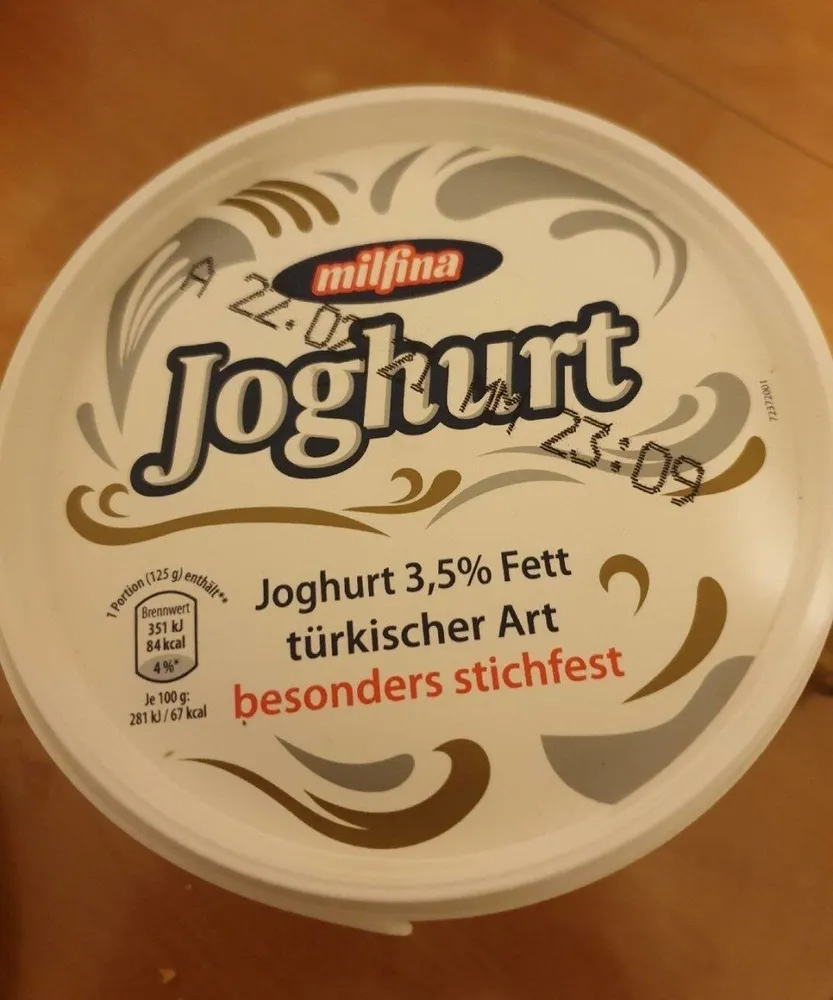 Joghurt 3,5% Fett türkischer Art