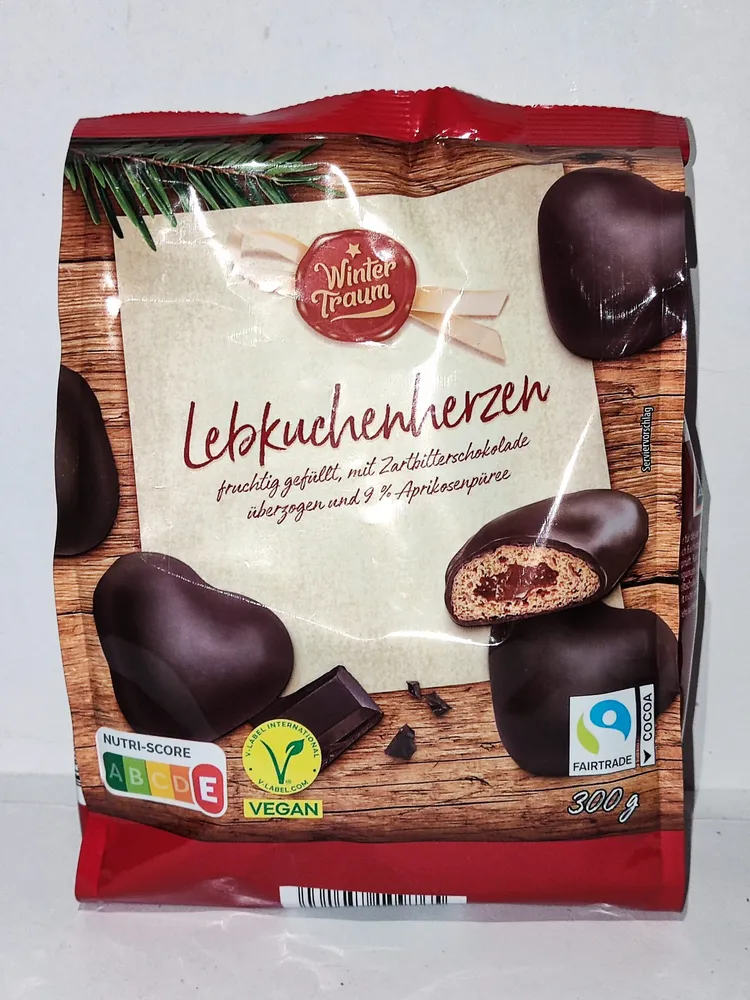 Gefüllte Lebkuchenherzen - Zartbitterschokolade