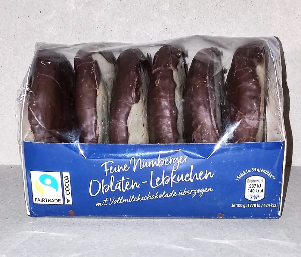 Feine Nürnberger Oblaten-Lebkuchen Vollmilchschokolade