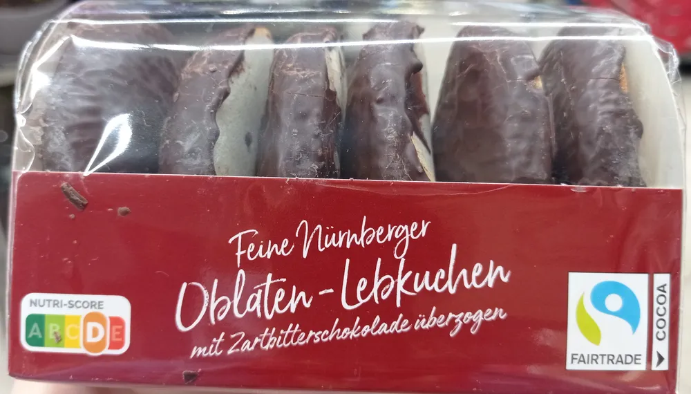 Feine Nürnberger Oblaten-Lebkuchen Zartbitterschokolade