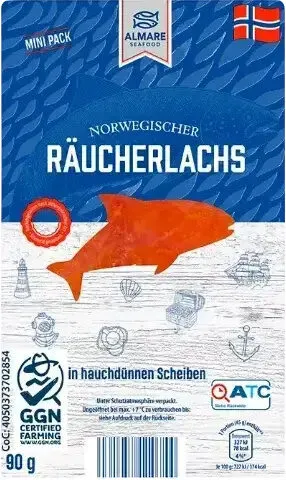 Norwegischer Räucherlachs in Scheiben - Mini-Pack