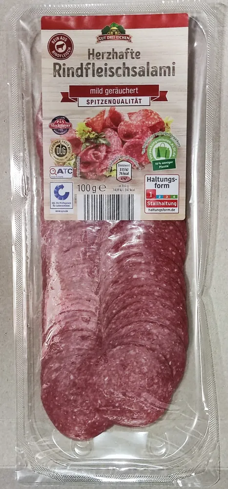 Herzhafte Rindfleischsalami