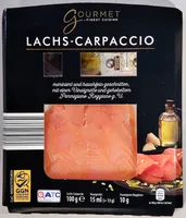 Lachs-Carpaccio mit Vinaigrette und Parmigiano
