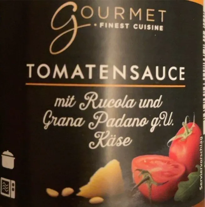 Tomatensauce mit Rucola und Grana Padano g.U. Käse